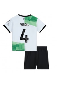 Fotbalové Dres Liverpool Virgil van Dijk #4 Dětské Venkovní Oblečení 2023-24 Krátký Rukáv (+ trenýrky)